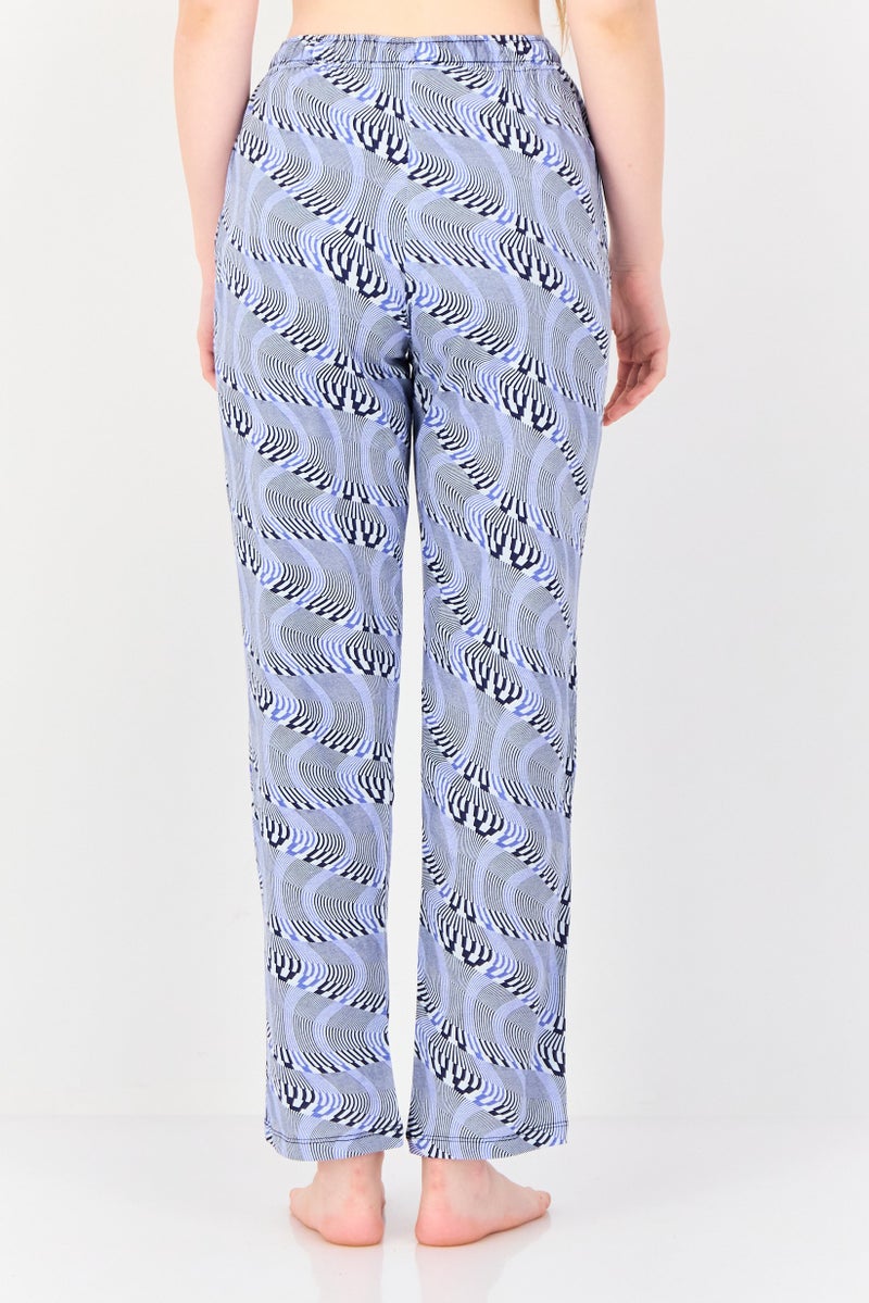 zivame Women Abstract Print Drawstring Sleepwear, Multicolor - Image 3