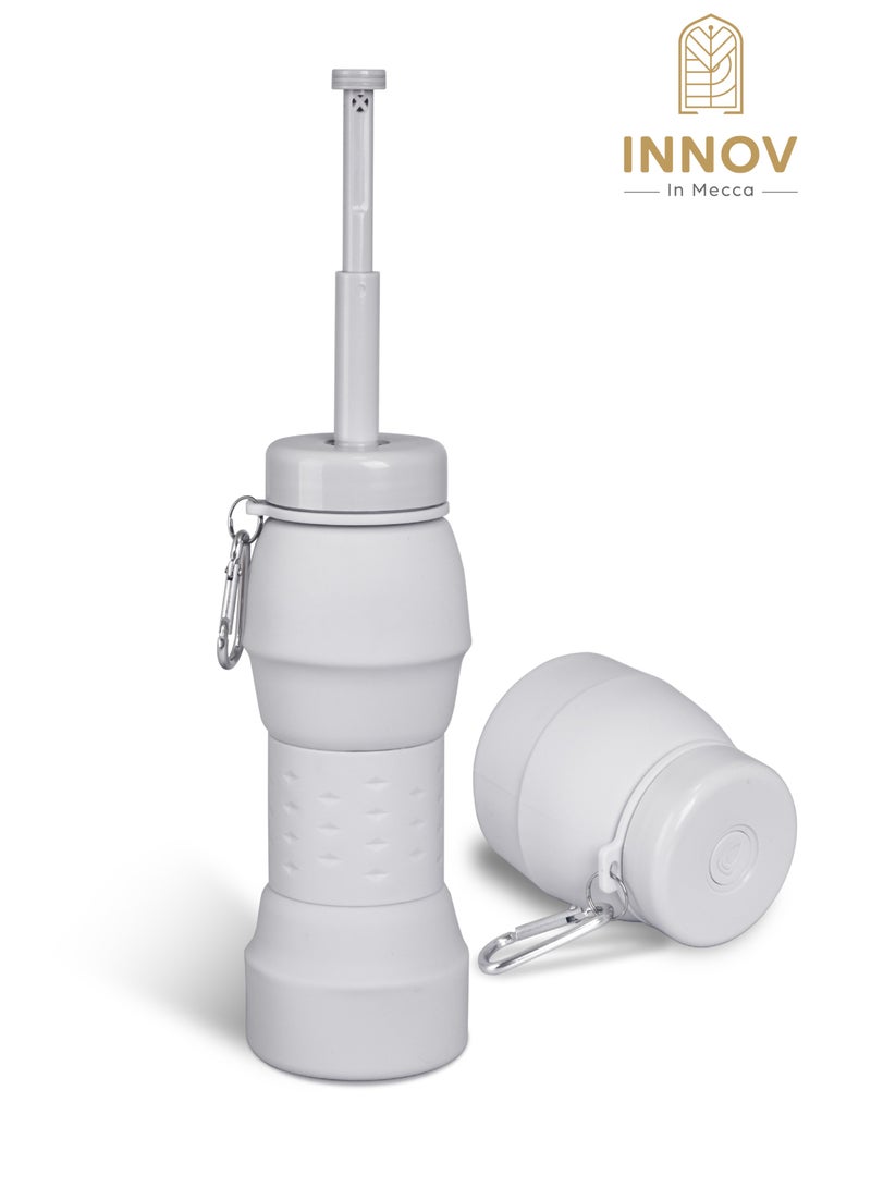 INNOV In Mecca شطاف محمول، شطاف محمول، شطاف محمول بسعة 500 مل مع فوهة قابلة للسحب، رعاية ما بعد الولادة، شطاف للسفر، زجاجة قابلة للطي، مناسبة للرجال، الأطفال، النساء أو المرضى طريحي الفراش - Image 5