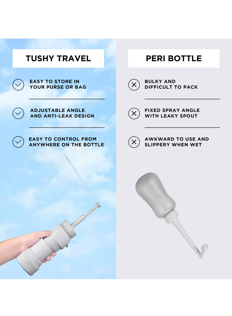 INNOV In Mecca شطاف محمول، شطاف محمول، شطاف محمول بسعة 500 مل مع فوهة قابلة للسحب، رعاية ما بعد الولادة، شطاف للسفر، زجاجة قابلة للطي، مناسبة للرجال، الأطفال، النساء أو المرضى طريحي الفراش - Image 3