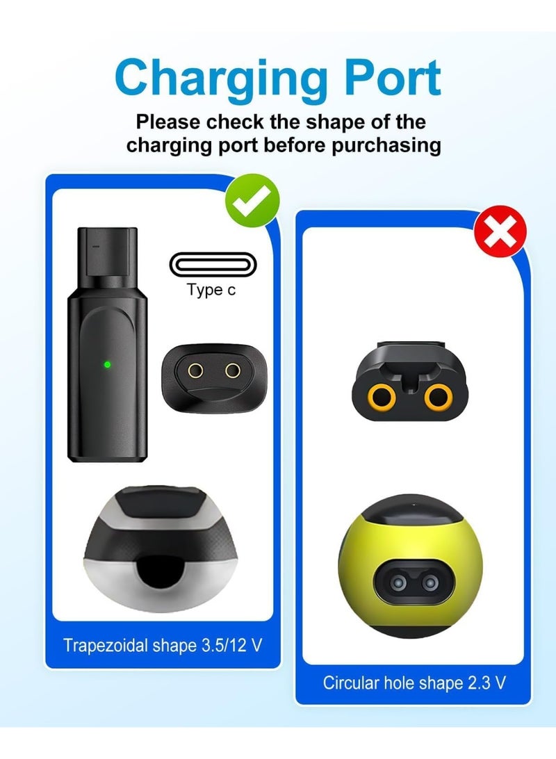 SANMUGEED USB Type-C to 2-Pin Adapter Power Charge Compatible with Braun Electric Hair Clipper Beard Trimmers Shavers - Image 3