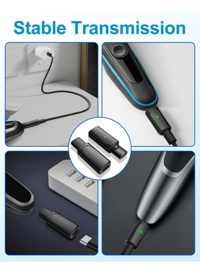 SANMUGEED USB Type-C to 2-Pin Adapter Power Charge Compatible with Braun Electric Hair Clipper Beard Trimmers Shavers - Image 5