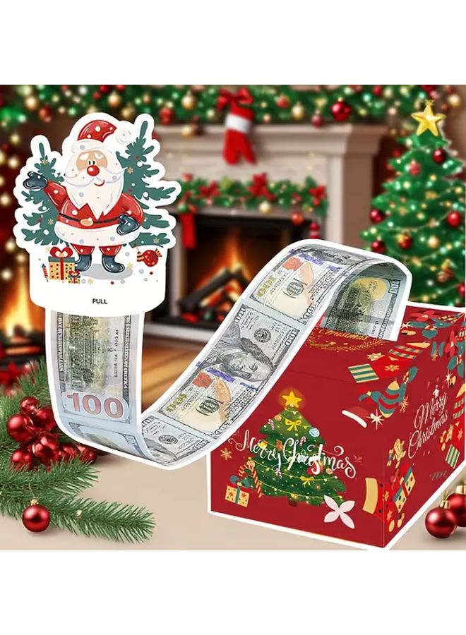 Christmas Money Drawing Box Santa Claus Surprise Cash Storage Gift For Holiday Birthday Party - Image 4