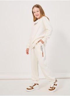Styli Slogan Printed Regular Fit Joggers  - Image 2