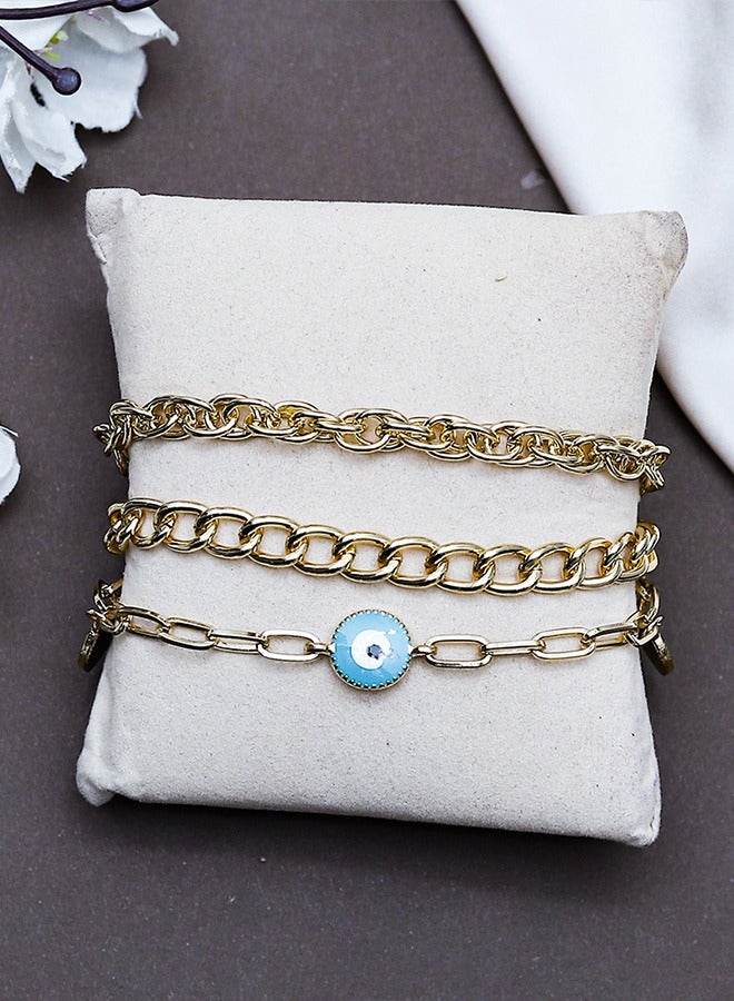 FLUFFY Eyes Chains tangled Bracelet Of Fluffy Women's Accessories-Gold  - Image 2