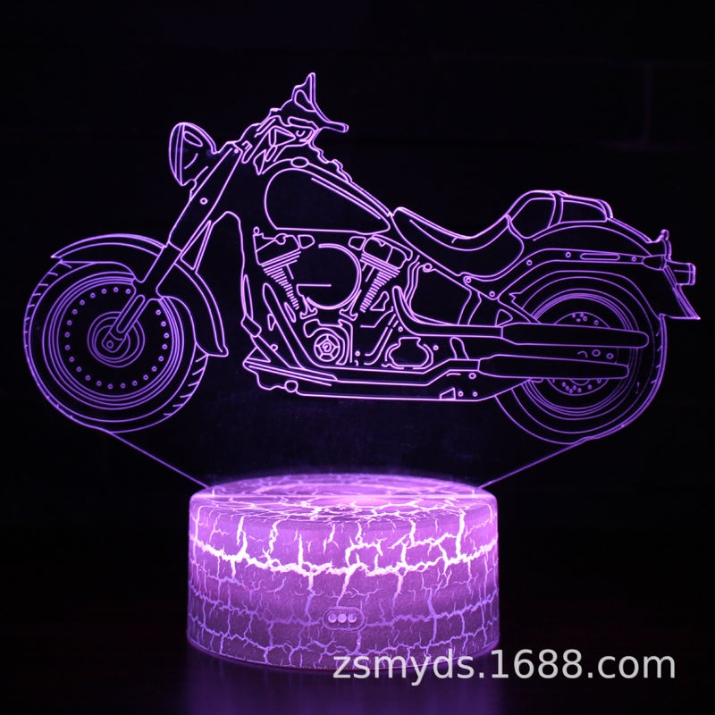 Dedicated To Harley Motorcycle Series Led Night Light Creative Colorful Visual 3D Lamp Gift Lamp - Image 4