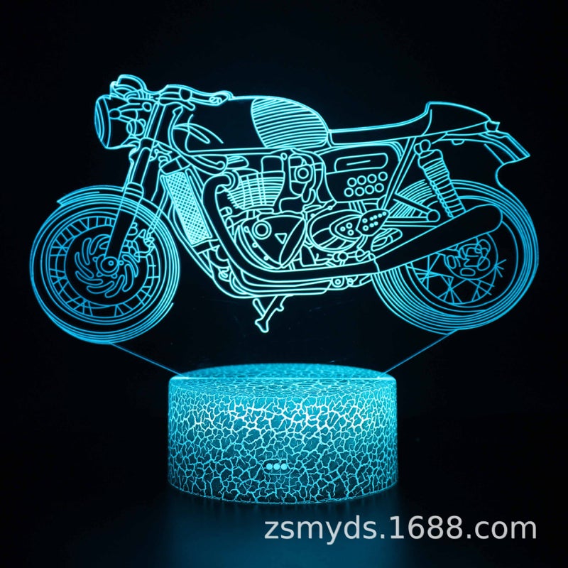 Dedicated To Harley Motorcycle Series Led Night Light Creative Colorful Visual 3D Lamp Gift Lamp - Image 1
