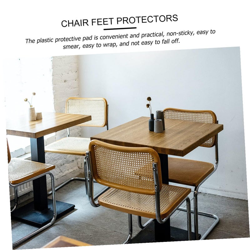 12mm Furniture Leg Protectors 20 Pack Non Slip Plastic Chair Feet Caps For Hardwood Floors - Image 4