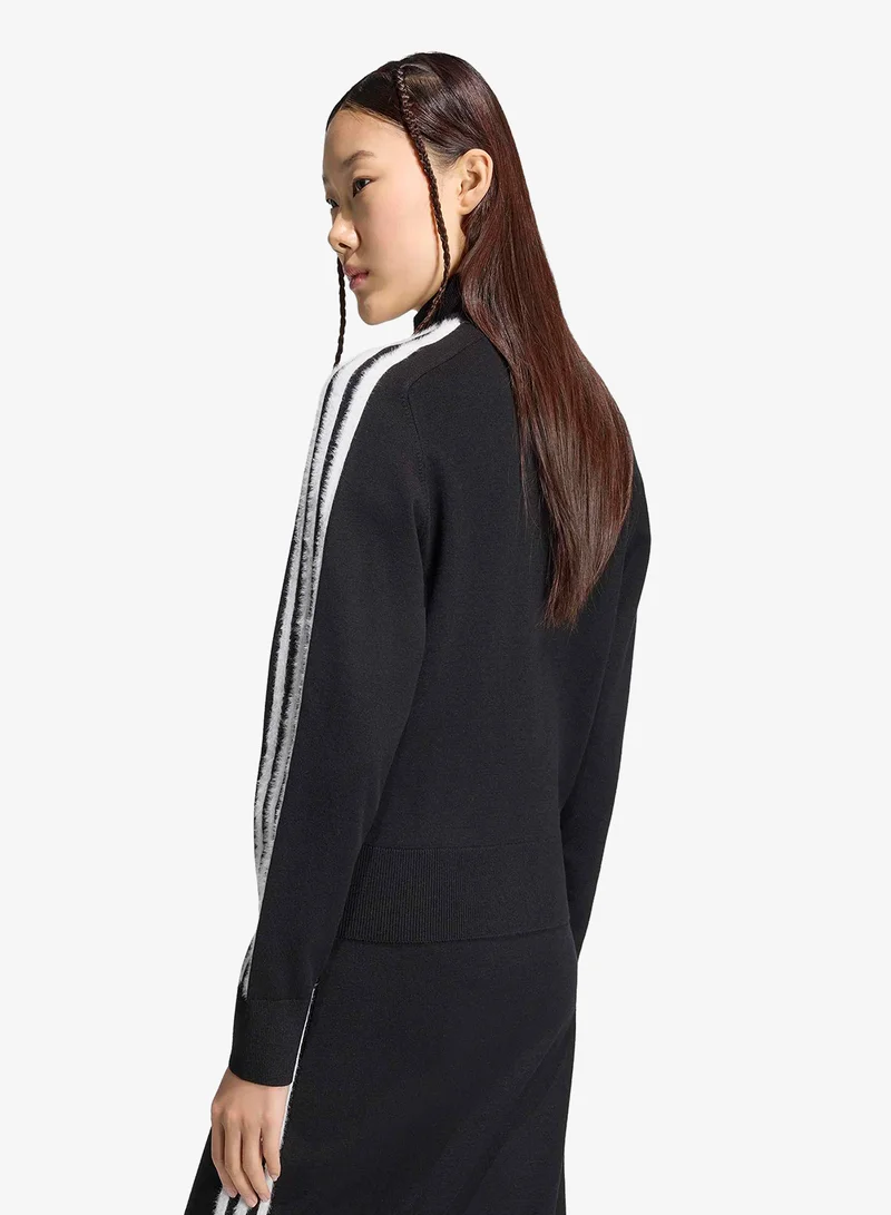 Adidas Originals BLACK/WHITE Knitted Firebird Track Top for Women | Best Price UAE