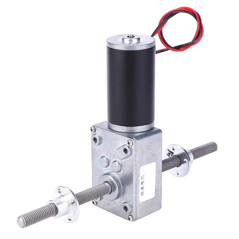 Gear Motor Double Shaft Coaxial M8 Thread Speed Reduction Motor, 24V Geared Motor with Flange for Industrial Automation and Precision Control Systems (Reduction Ratio 31) - Image 1