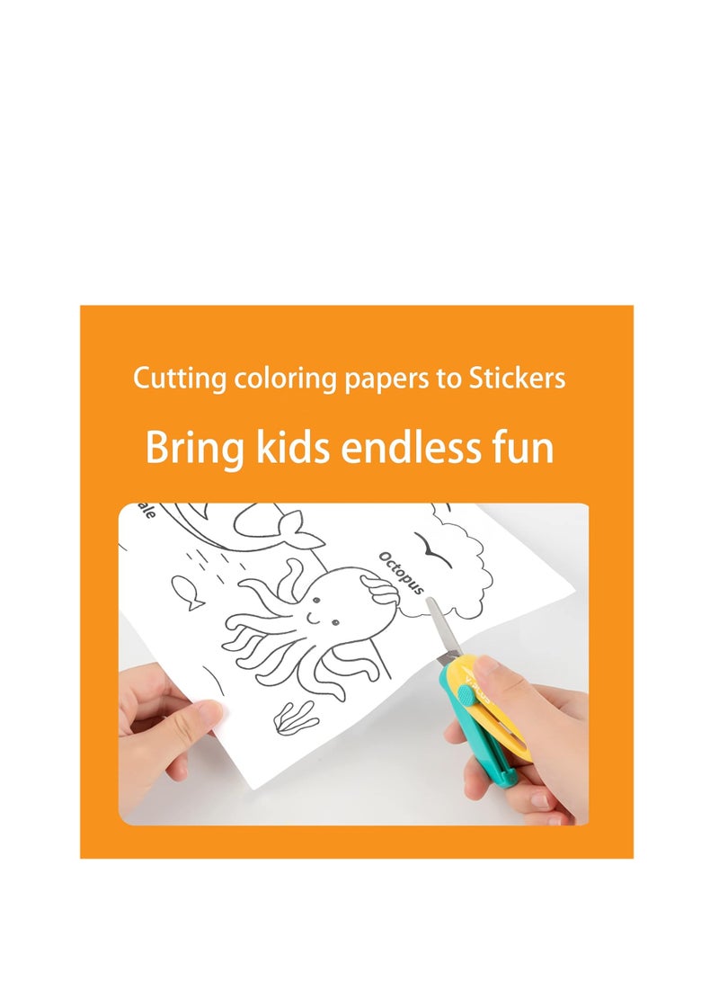 YPLUS,Coloring Paper Roll for Kids, Toddler Drawing Paper Roll, Squeaky Clean Sticky Wall Painting Stickers Set for Gift, 120 * 11.8 Inch Animal - Image 3