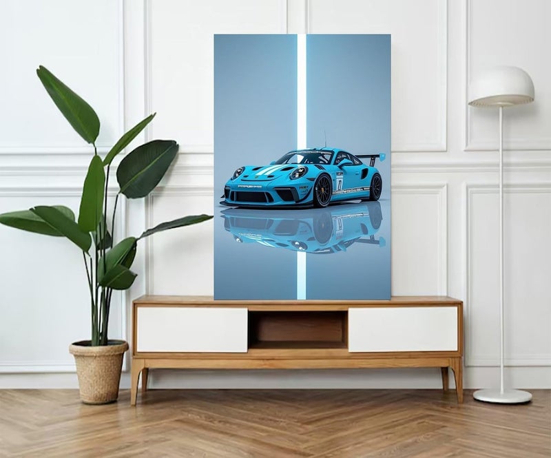 Al Raied ARS® Porsche 911 GT3 Canvas Wall Art - 90x60cm - Image 1
