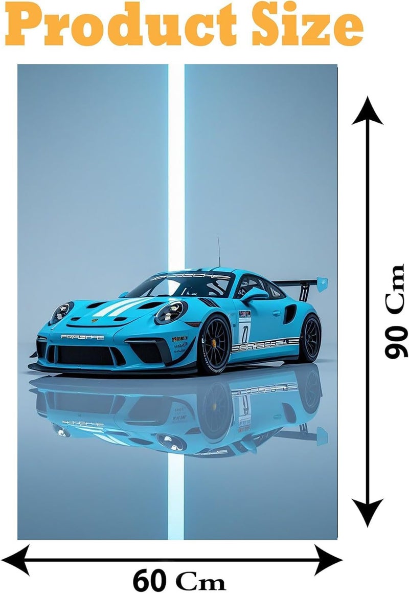 Al Raied ARS® Porsche 911 GT3 Canvas Wall Art - 90x60cm - Image 3