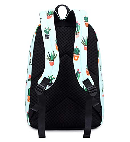 Joymoze Girls Backpack Set Cute School Bag for Girls Roomy Book Bag Cactus - Image 5