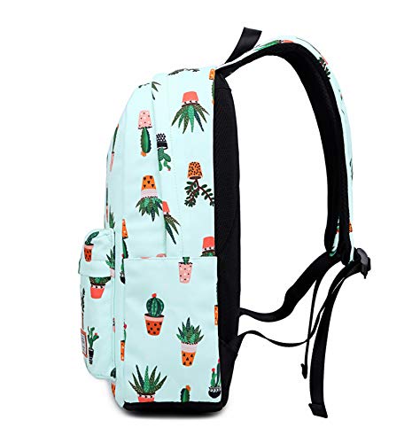 Joymoze Girls Backpack Set Cute School Bag for Girls Roomy Book Bag Cactus - Image 4