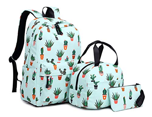 Joymoze Girls Backpack Set Cute School Bag for Girls Roomy Book Bag Cactus - Image 2