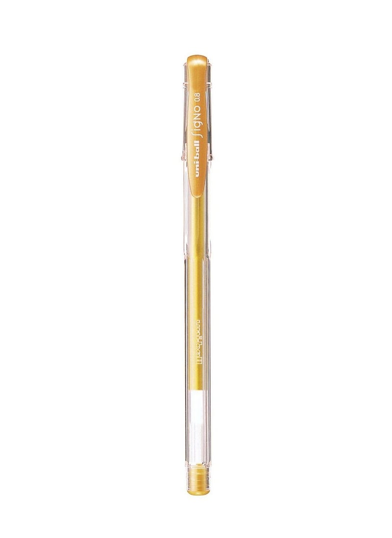 Uniball - 4-Piece Signo Roller Pen 0.8mm Tip Gold Ink - Image 1