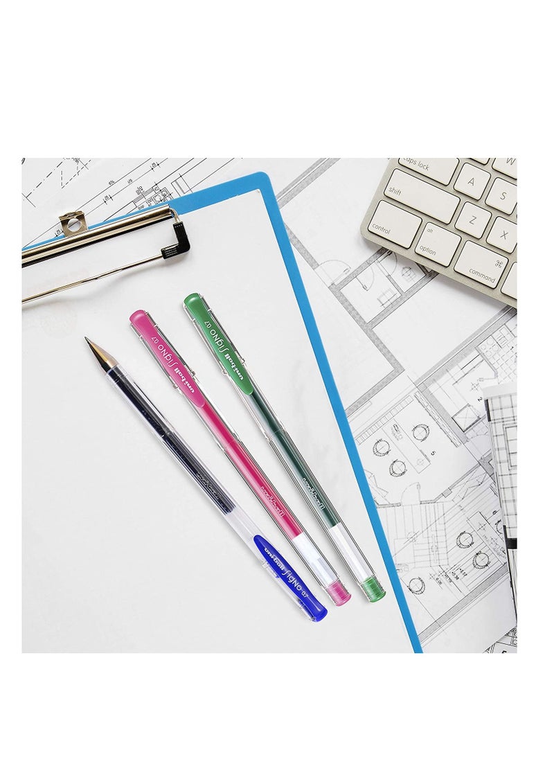 Uniball - 4-Piece Signo Roller Pen 0.8mm Tip Gold Ink - Image 1