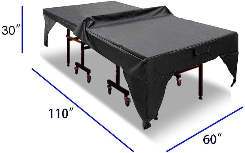 amberr Outdoor Ping Pong Table Cover - Dustproof, Waterproof, Lightweight, Prevent Dripping Water - Black - Image 2