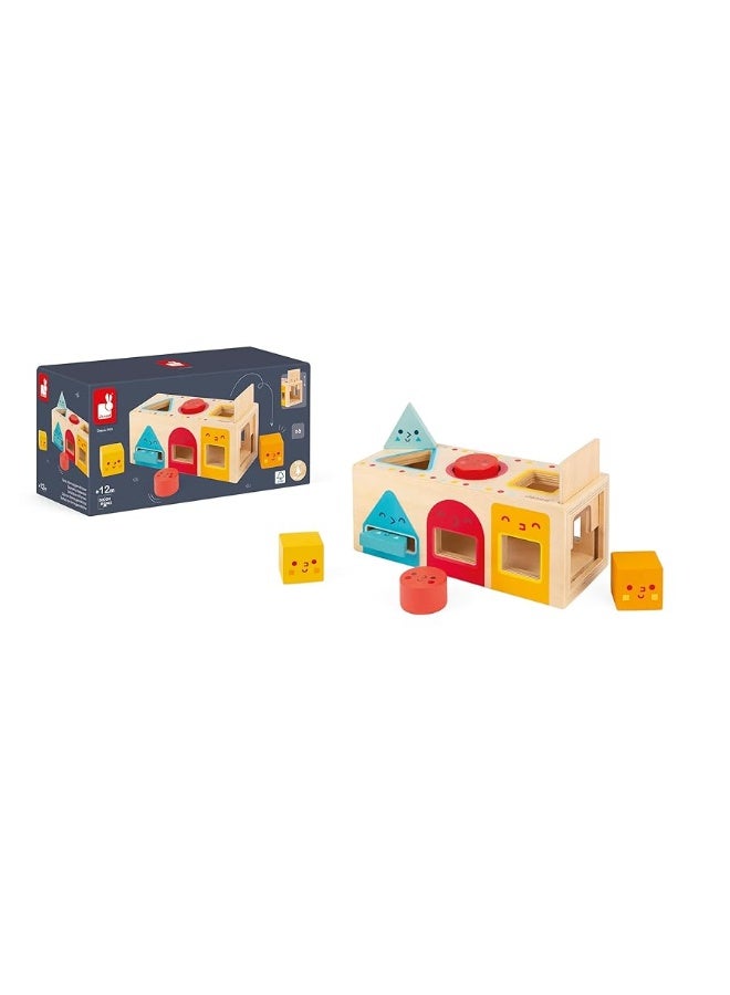 Janod Geometric Shapes 6 pc Wooden Sorting Box - Ages 12+ Months - J05330 - Image 4