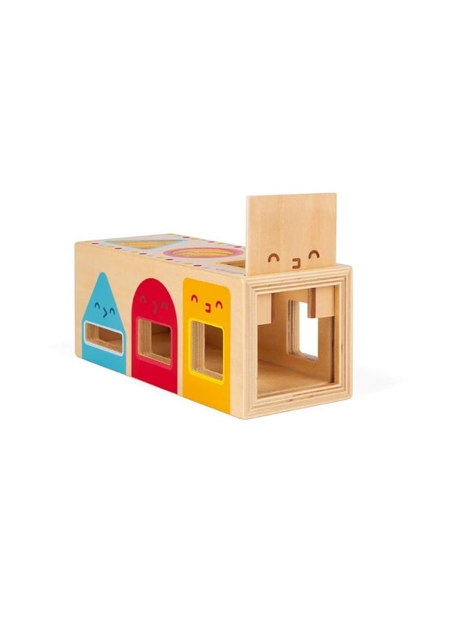 Janod Geometric Shapes 6 pc Wooden Sorting Box - Ages 12+ Months - J05330 - Image 3