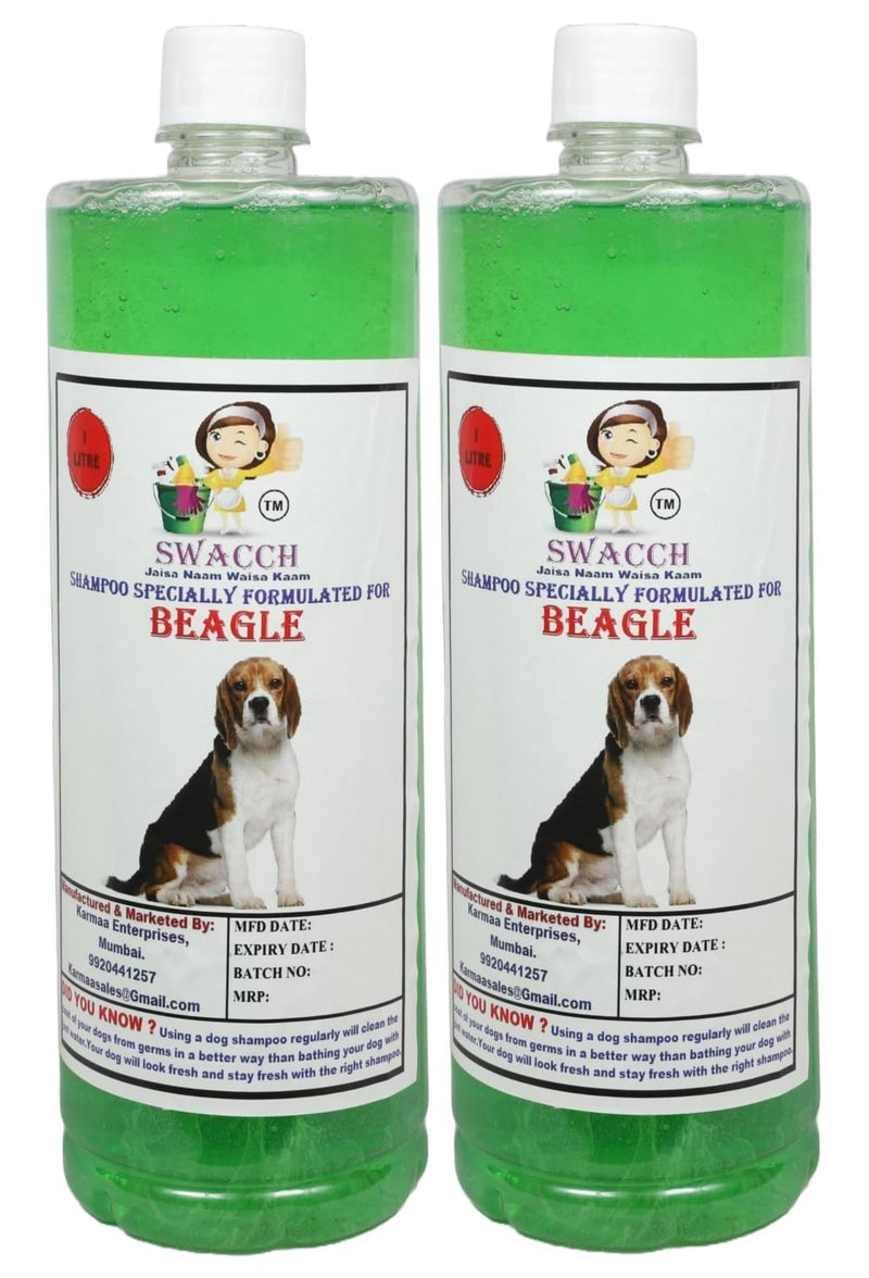swacch Shampoo | Puppy Safe Shampoo | PH Balanced | Ditch to Itch for Beagle Dog Shampoo 2 Litre (Neem Alovera) + Spike Ball Chew Toy Combo Pack - Image 2
