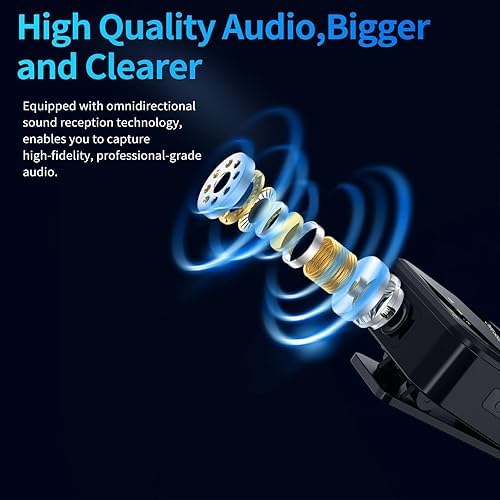 coku Wireless Mic for YouTube, Dual Microphone for Recording Videos, Professional Mic Wireless Lavalier with Noise Cancellation, Long Distance & Battery Life, Mike for Singing & Video Recording - Image 4