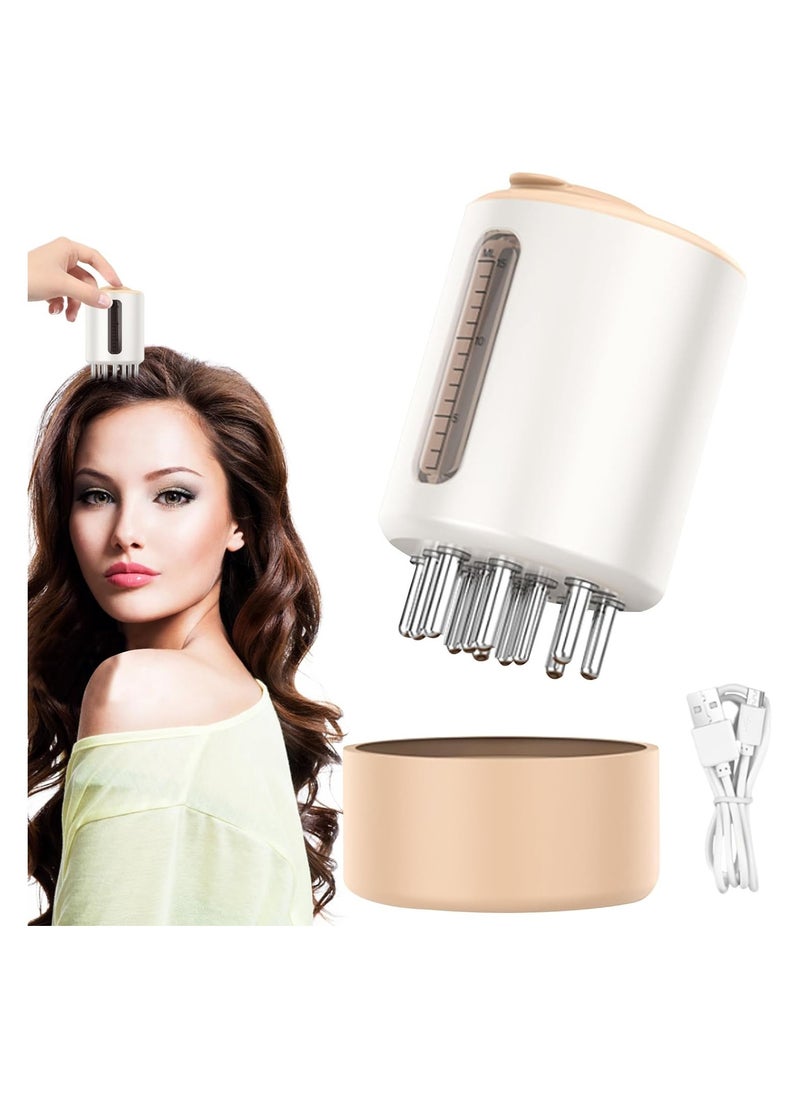 Generic Head Massager for Hair Growth, Portable  Head Massager Electric, Scalp Oil Applicator with 15ml Oil Tank Scalp Massager, High Vibration Hair Oil Applicator Brush for Hair Growth, for Head Relax  - Image 4