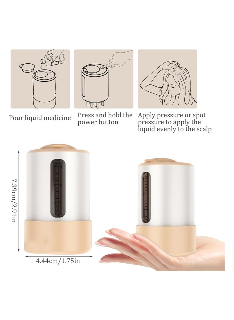 Generic Head Massager for Hair Growth, Portable  Head Massager Electric, Scalp Oil Applicator with 15ml Oil Tank Scalp Massager, High Vibration Hair Oil Applicator Brush for Hair Growth, for Head Relax  - Image 3