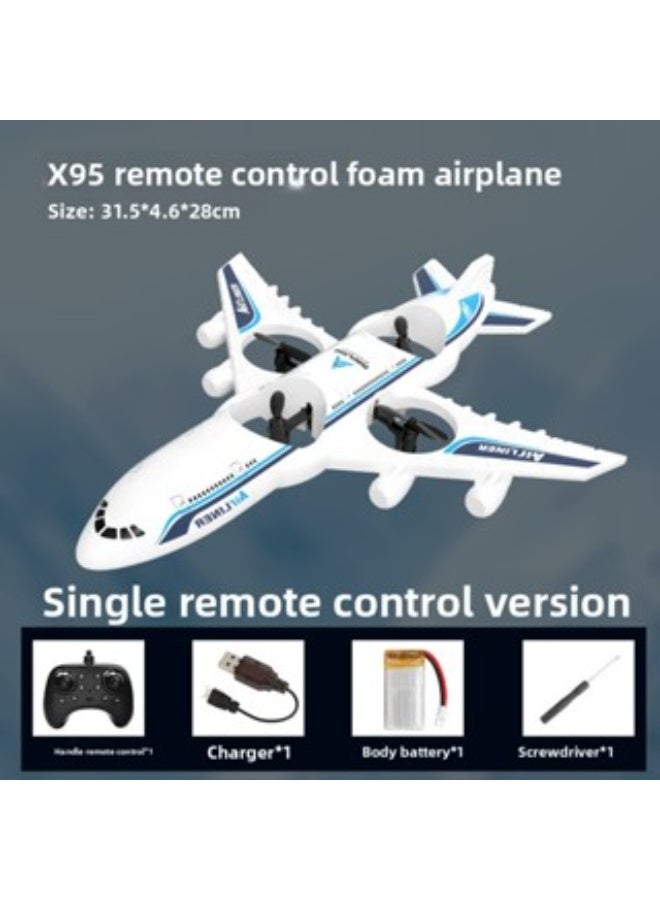 New Remote Control Airplane, Airliner Model, Foam Shock-Resistant Toy, 3-Speed Variable Speed+360°Stunt+40 Meters Remote, Gift for kids - Image 1