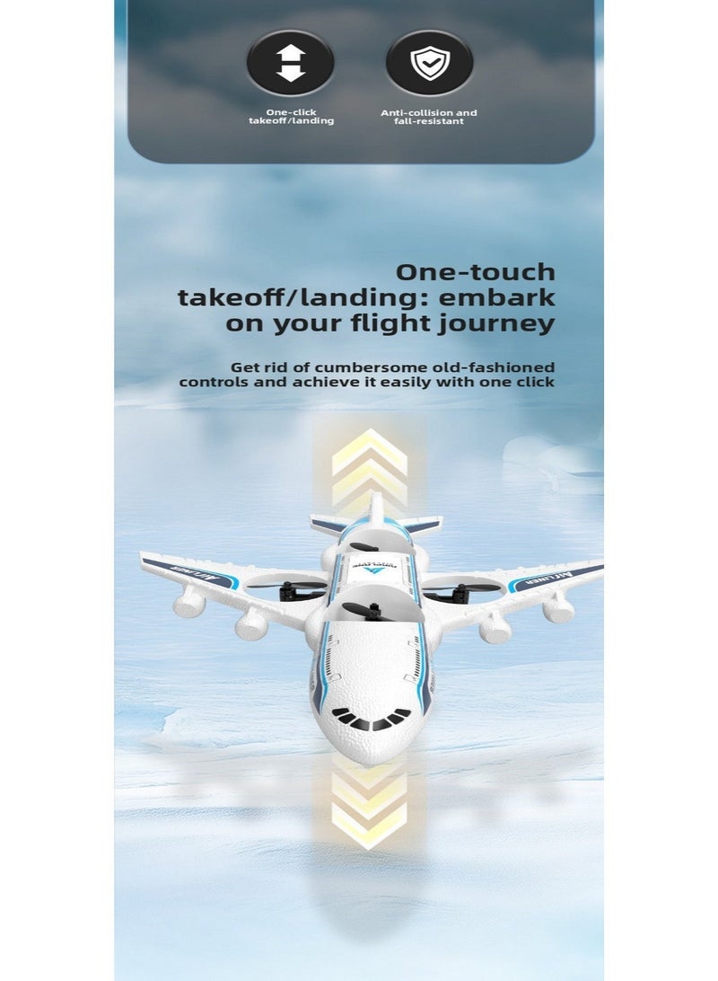New Remote Control Airplane, Airliner Model, Foam Shock-Resistant Toy, 3-Speed Variable Speed+360°Stunt+40 Meters Remote, Gift for kids - Image 5
