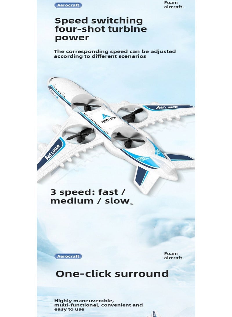 New Remote Control Airplane, Airliner Model, Foam Shock-Resistant Toy, 3-Speed Variable Speed+360°Stunt+40 Meters Remote, Gift for kids - Image 2