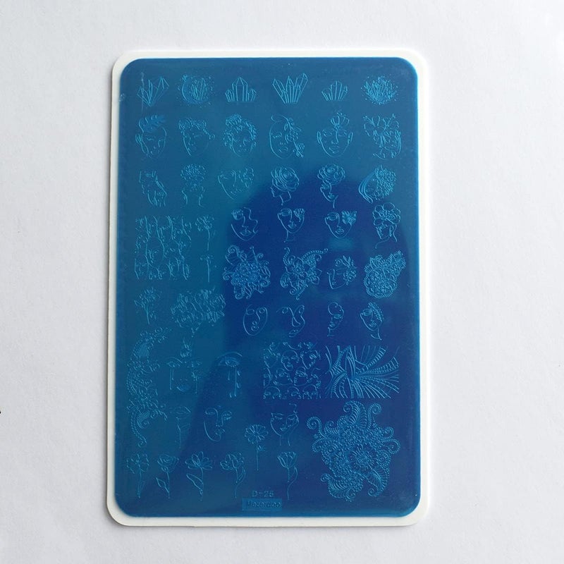 Mezerdoo 1Pcs People Image Line Pictures Nail Stamping Plates Abstract Face Design Nail Art Stamp Templates Woman Flower Geometric Printing Stencil Tools 14.5×9.5cm - Image 2