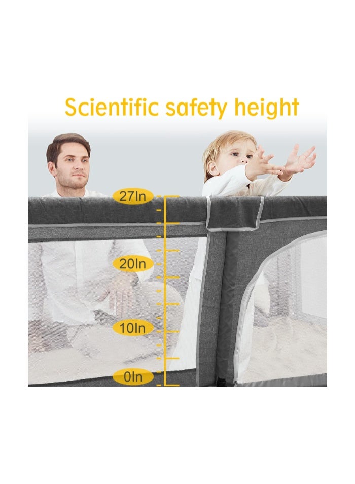 Macon Baby Playpen with Safety Gates – Infant & Toddler Playard with Breathable Mesh for Indoor & Outdoor ActivityBaby Playpen with Safety Gates – Infant & Toddler Playard with Breathable Mesh for Indoor & Outdoor Activity - Image 3