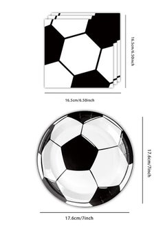 Party 50pcs Football Series Theme Party Disposables Set (Including 7" Plate, Fork, Spoon, Paper Cup Napkin)  - Image 2