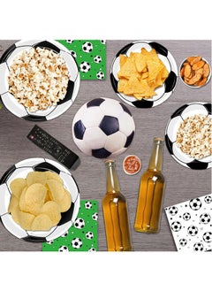 Party 50pcs Football Series Theme Party Disposables Set (Including 7" Plate, Fork, Spoon, Paper Cup Napkin)  - Image 4