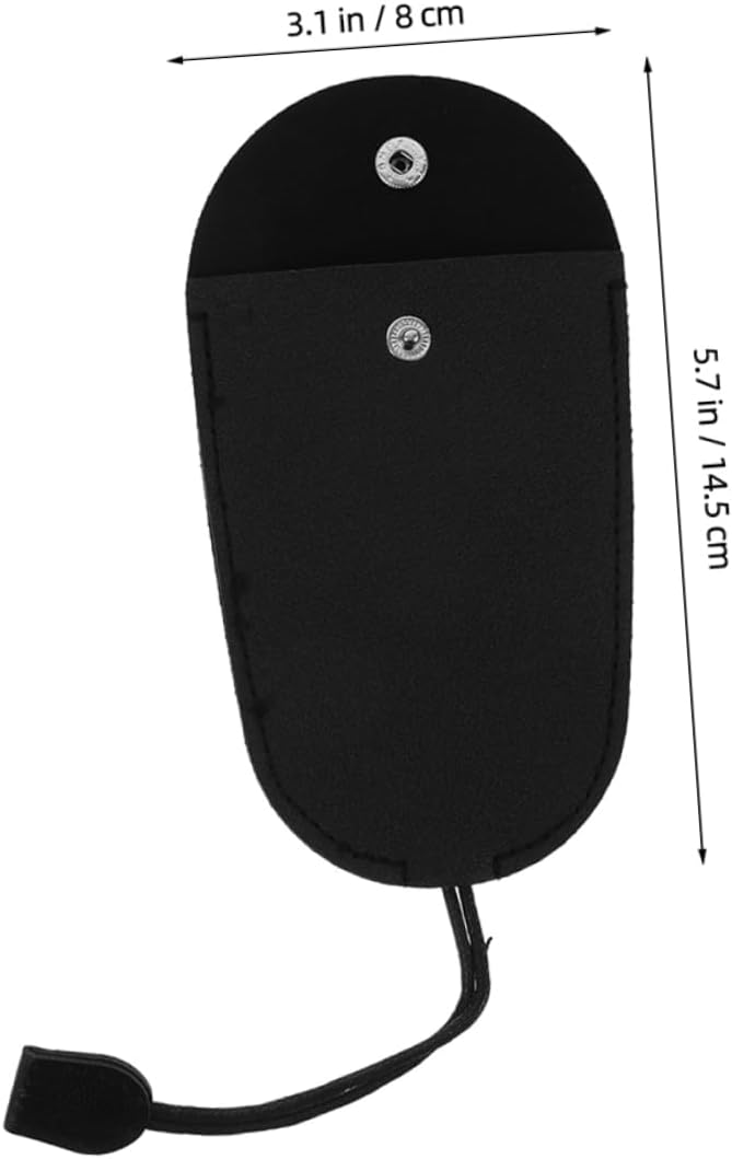 PRETYZOOM Geometric Car Key Holder 2pcs Soft Faux Leather Snap Closure Key Organizer for Men and Women Compact and Portable Protective - Image 2