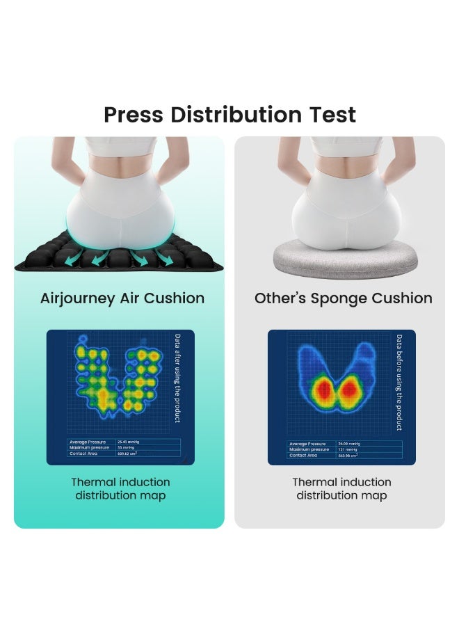 1pc 3D Ergonomic Chair Cushion For Long Sitting, Office Chair Car Seat Cushion, Adjustable Inflatable Cushion, Pressure Relief Air Pad for Hip Pain - Image 4