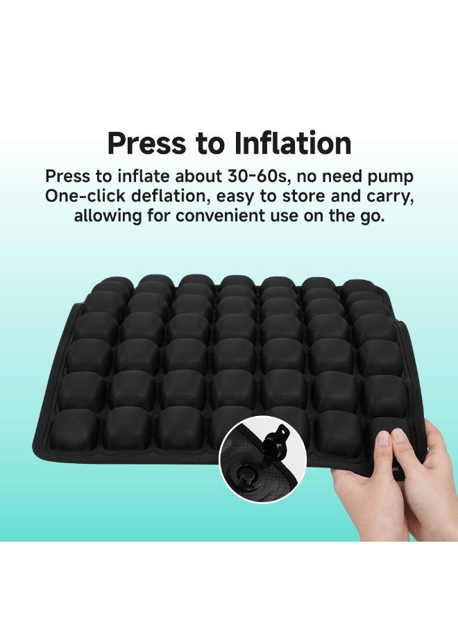 1pc 3D Ergonomic Chair Cushion For Long Sitting, Office Chair Car Seat Cushion, Adjustable Inflatable Cushion, Pressure Relief Air Pad for Hip Pain - Image 3