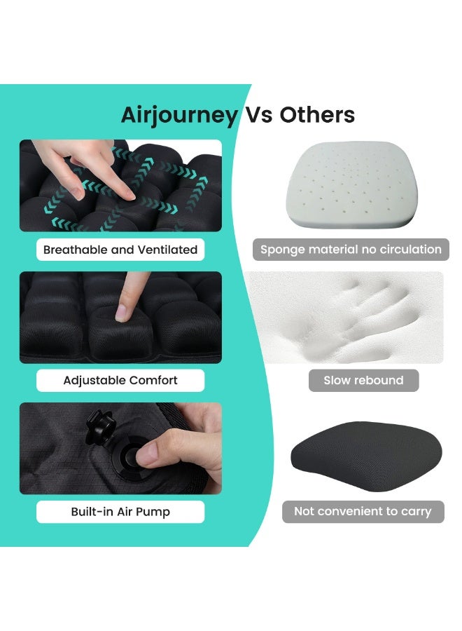 1pc 3D Ergonomic Chair Cushion For Long Sitting, Office Chair Car Seat Cushion, Adjustable Inflatable Cushion, Pressure Relief Air Pad for Hip Pain - Image 5