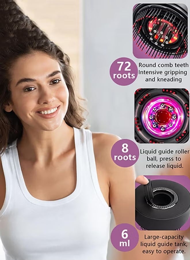 Hair Brush Scalp Oil Applicator Rechargeable Vibration Massage and Comb Follicle Massager for Hair Growth and Anti-Hair Loss - Image 5