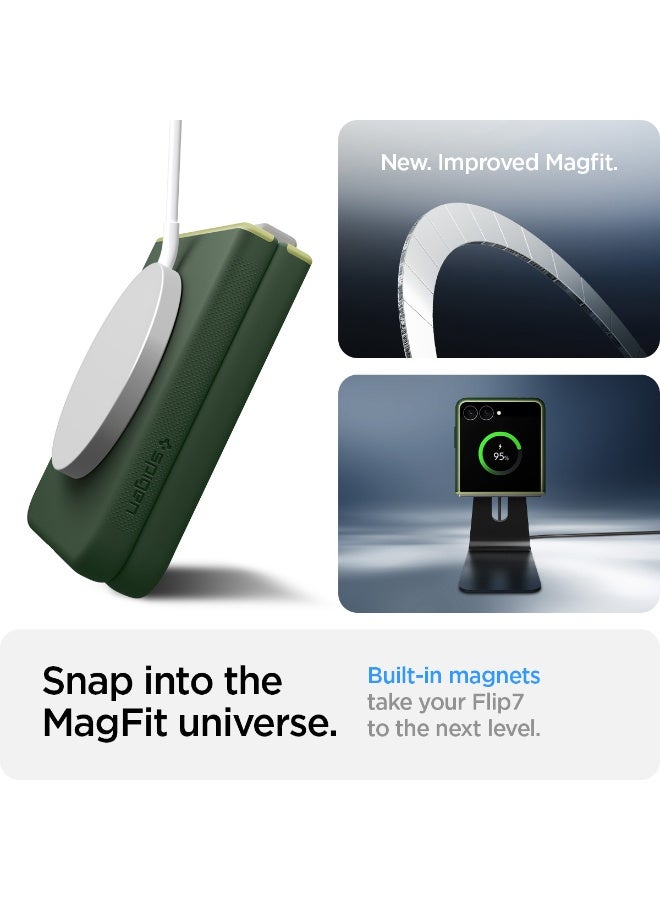 Spigen حافظة نانو بوب ماغ فيت لسامسونج جالاكسي زد فليب 7 [ماغ سيف] (2025) - أخضر أفو - Image 4