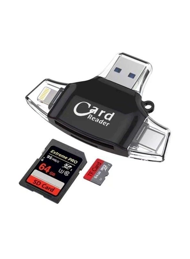 3-In-1 Card Reader Black - Image 2