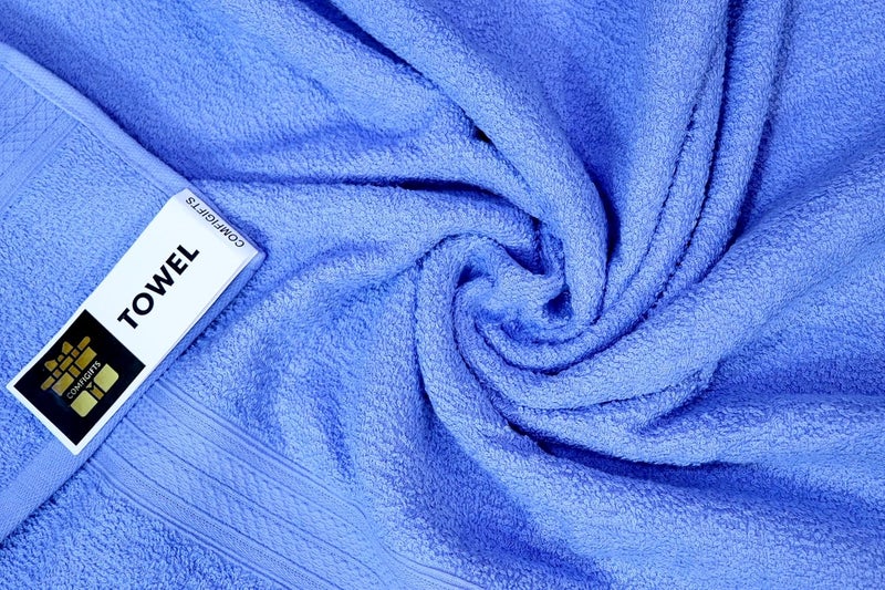 COMFIGIFTS 100% Cotton 4 Piece Towel Set | 2 Bath Towels & 2 Hand Towels | 370 GSM | Soft, Absorbent, Lightweight Towels with Computerized Embroidery - Image 5