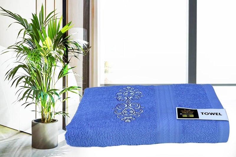 COMFIGIFTS 100% Cotton 4 Piece Towel Set | 2 Bath Towels & 2 Hand Towels | 370 GSM | Soft, Absorbent, Lightweight Towels with Computerized Embroidery - Image 4