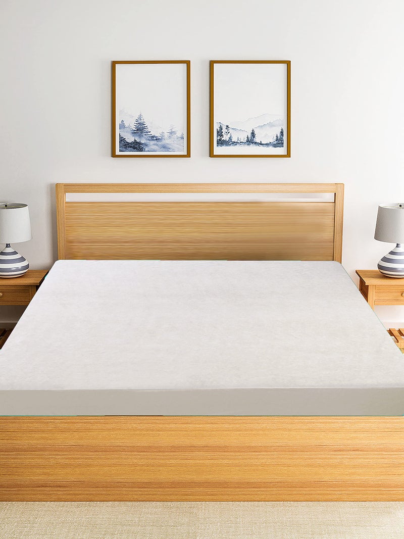 VYBBA 100% Waterproof Terry Cotton Ultra Soft Fitted King Size Mattress Protector,Breathable, Hypoallergenic Bed Cover, Mattresses Cover (78X84 Inch || 6.5x7 feet White) - Image 2