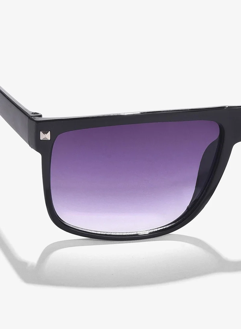 Haute Sauce Purple Lens Black Wayfarer Sunglasses