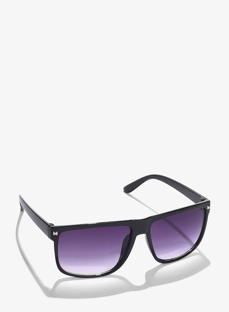 Haute Sauce Purple Lens Black Wayfarer Sunglasses