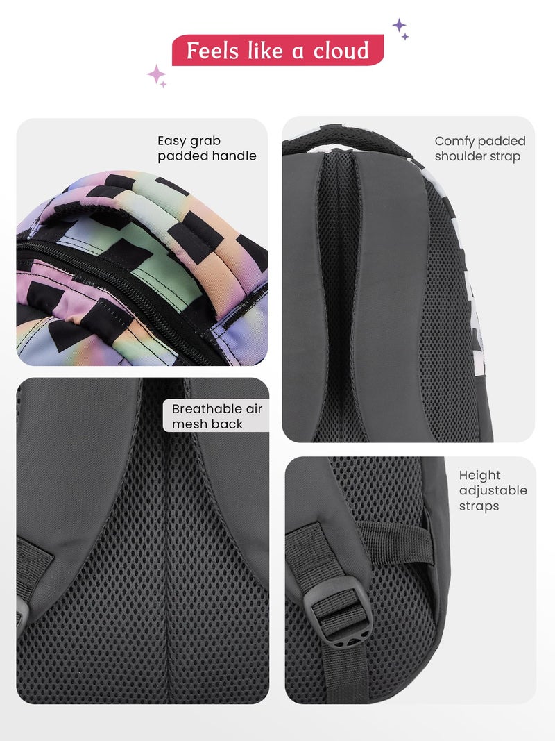 Genie Iridescence 27 litres Multicolor School Backpack (17 inch, Water Resistant) - Image 2