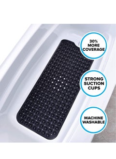 Non-Slip Bathtub and Shower Mat with 200 Suction Cups Anti-slip for Elderly Kids Extra Long for Bathroom Mats Mildew Resistant Machine Washable Black 100 x 40 cm - pzsku/Z135DEDA888DEA6B195CAZ/45/_/1723187833/c2432869-6819-4b71-9b80-163cf0938562