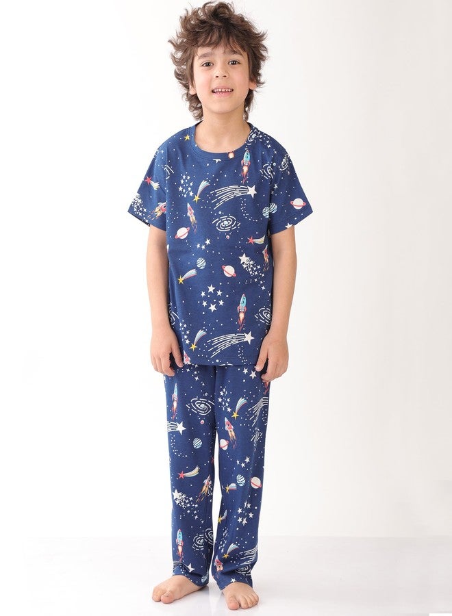 ANTHRILO Solar System Dreams and Summer POP IT Short Sleeve Pyjama Set (Pack of 2) | 12-14 Years - Image 2